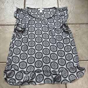 Loft dress tank sz small Stylish Black and White Patterned Women's Shirt